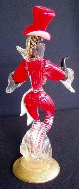 50's VENETIAN GLASS BLACKAMOORE DANCER F. TOFFOLO