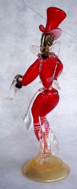 50's VENETIAN GLASS BLACKAMOORE DANCER F. TOFFOLO