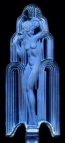 CZECH DECO PERFUME BOTTLE NUDE IN THE FOUNTAIN