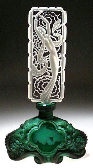 CZECH JADE COLOR HOLLYWOOD STAR PERFUME BOTTLE