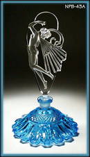 Femme au Naturel Aqua blue glass perfume bottle