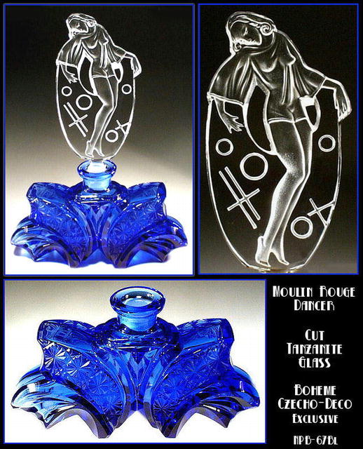 MOULIN ROUGE TANZANITE color GLASS PERFUME