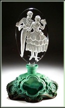CZECH COURTING PAIR FIGURAL PERFUME BOTTLE