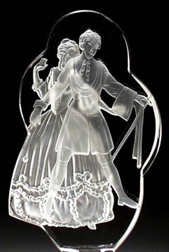 CZECH RENAISSANCE DANCERS FIG PERFUME BOTTLE