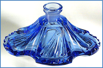 CZECH PERFUME BOTTLE BLUE BALLROOM DANCERS