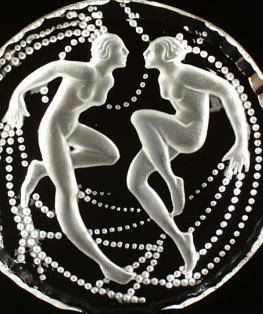 CZECH ART DECO SIRENES PERFUME BOTTLE