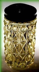 RARE EAPG VASELINE GLASS SALT & PEPPER
