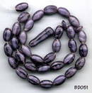 CZECH VINTAGE LILAC OVAL BEADS 15