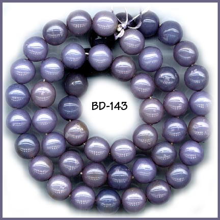 50 CZECH VINT ENAMEL LILAC GL BEADS 19.5