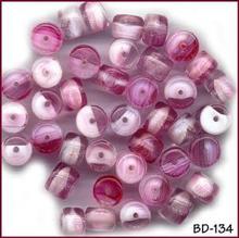 CZECH VINTAGE PINK ROSE GLASS BEADS 7mm #134