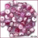 CZECH VINTAGE PINK ROSE GLASS BEADS 7mm #134