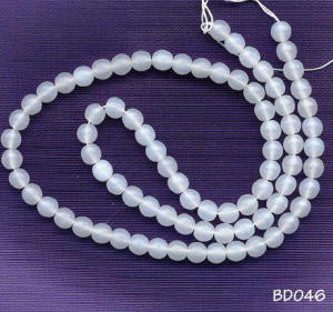 CZECH VINTAGE OPALINE BEADS 15.5" 2 STRANDS