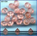 CZECH VINT SATIN PINK GL SATURN BEADS #136