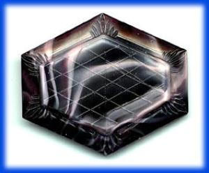CZECH ART DECO GLASS BROOCH 1920-30 #91
