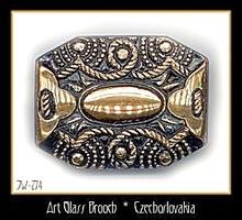 CZECH VINTAGE VICTORIAN STYLE BROOCH #274