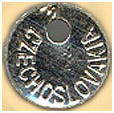 CZECH ART DECO BLUE & WHITE NECKLACE 1930's
