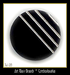 CZECH VINTAGE ART DECO STYLE BROOCH #285