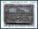 CZECH ART DECO PRAGUE SILVER BROOCH SL011