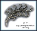 VINTAGE STERLING SILVER BROOCH SL032