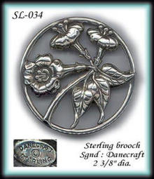 VINTAGE DANECRAFT STERLING BROOCH