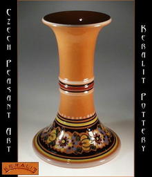 CZECH PEASANT ART POTTERY CANDLESTICK CP-14