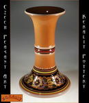 CZECH PEASANT ART POTTERY CANDLESTICK CP-14