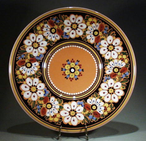 CZECH PEASANT ART POTTERY PLATE CP-18