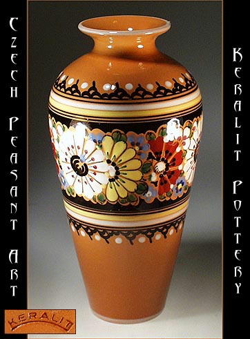 CZECH PEASANT ART POTTERY VASE CP-19