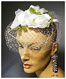 GREAT VINTAGE WHITE ROSES LADIES HAT 40's #15