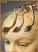 GREAT VINTAGE TAN SILK LADIES HAT 1940's #16