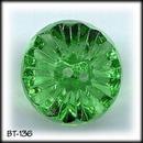 3 VINTAGE GREEN CUT GLASS BUTTONS #136