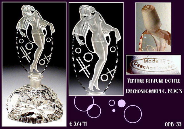 CZECH SGND VINTAGE BURLESQUE DANCER PERFUME