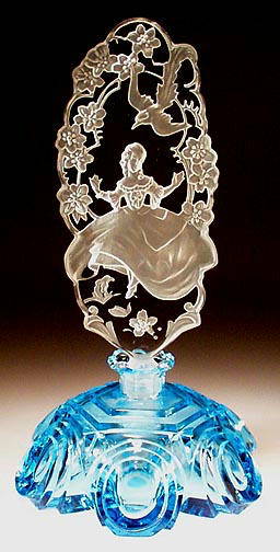 CZECH FIGURAL AQUA SUMMERTIME PERFUME BOTTLE
