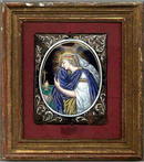 EXQUISITE ANTIQUE LIMOGES ENAMEL PLAQUE / MS016