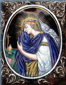 EXQUISITE ANTIQUE LIMOGES ENAMEL PLAQUE / MS016