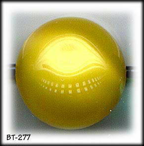 6 VINTAGE YELLOW GLASS BALL BUTTONS 40's BT277