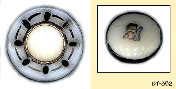 VICTORIAN 2 PC FACETED GLASS BUTTON BT352