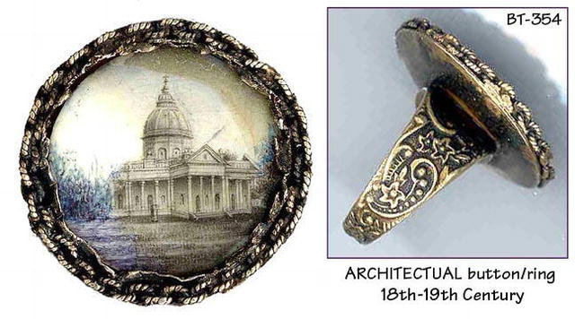 ARCHITECTURAL DESIGN BUTTON 18-19TH C. BT354