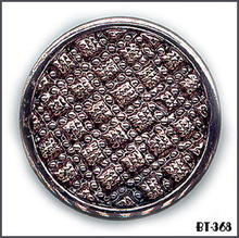 6 BLACK VINT METALLIC GLASS BUTTONS 30's BT368