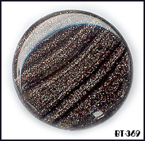 6 BLACK VINT AVENTURINE GLASS BUTTONS 50's BT369