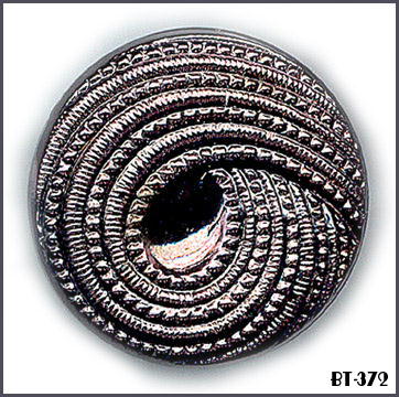 4 VINT BLACK METALLIC GLASS BUTTONS 30's BT372