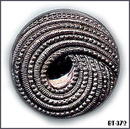 4 VINT BLACK METALLIC GLASS BUTTONS 30's BT372