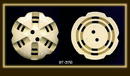 (4) CREAM BAKELITE DOUBLE CUT BUTTONS BT376