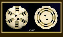(2) CREAM BAKELITE DOUBLE CUT BUTTONS BT376B