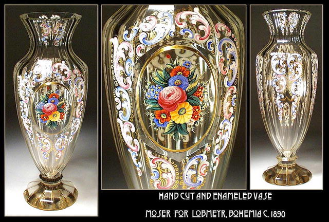 ANTIQUE MOSER LOBMEYR VASE c.1890 / CG033