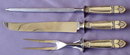 LARGE 3 PIECE VINTAGE CARVING SET STERLING