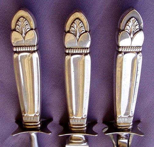LARGE 3 PIECE VINTAGE CARVING SET STERLING