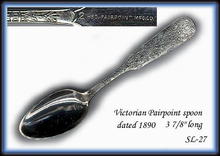 VICTORIAN PAIRPOINT SPOON DATED 1890 SL027