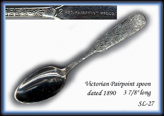 VICTORIAN PAIRPOINT SPOON DATED 1890 SL027