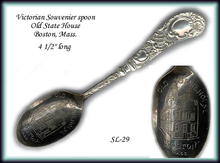 VICTORIAN SOUVENIR SPOON BOSTON, MASS. SL029